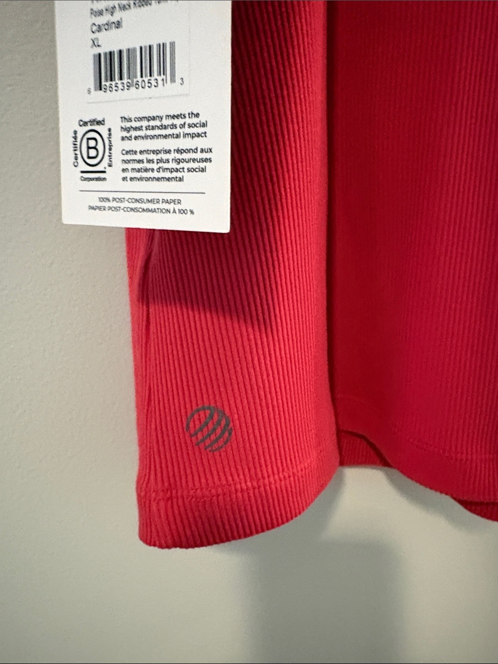 MPG Poise High Neck Red Ribbed Racerback Tank Top - Picture 10 of 11